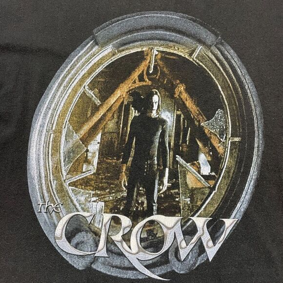 Vintage Shirt Mens Extra Large Black The Crow Movie Promo Brandon Lee 90s - Picture 2 of 8